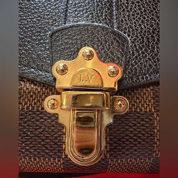 Louis Vuitton Clapton Wallet Damier and Leather - Picture 1 of 12